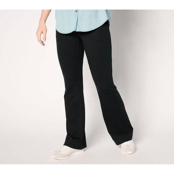 Isaac Mizrahi Live! Pants - Isaac Mizrahi Live! Women's Petite Pants 1XP Essentials Pima Flex Black A655455
